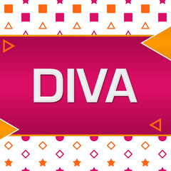 Diva Pink Orange Basic Shapes Triangles 