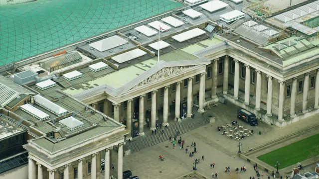 Aerial View Of Famous British Museum In London UK