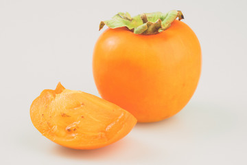 persimmon on white background