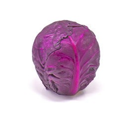 Obraz premium Purple cabbage on white background