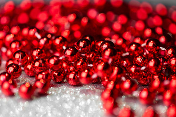 Christmas decoration with bokeh lights.