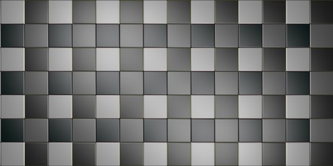 3D Render square colorful pattern as background