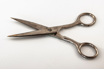 scissors on white background