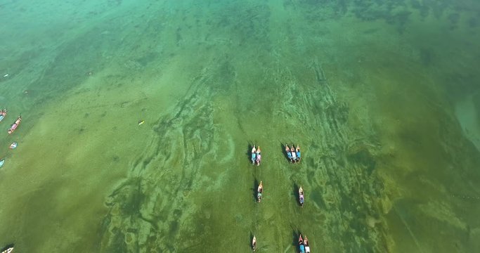 Boats Kauai Hawaii Ocean Coastline Aerial Drone View 1.mov