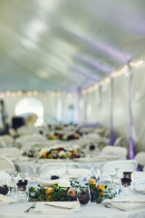 Glasses on a table