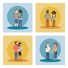 set of man and woman couple