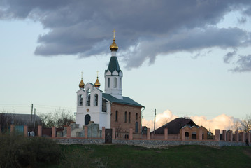 Orthodox Church on the autumn lake