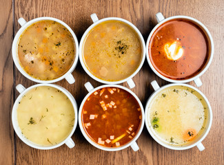 soups on the table