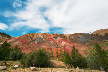 Valley of Mars landscapes in the Altai Mountains, Kyzyl Chin, Siberia, Russia