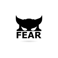 Black Fear icon, Fear icon or logo