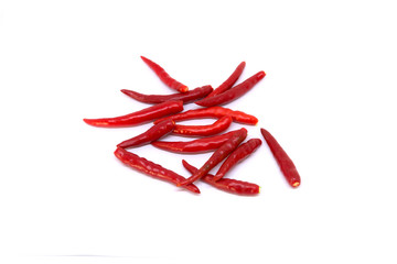 Close-up chili isolated on white 