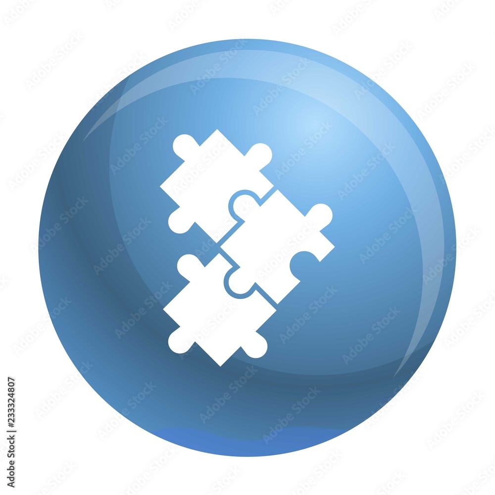 Poster puzzle icon. simple illustration of puzzle vector icon for web design isolated on white background