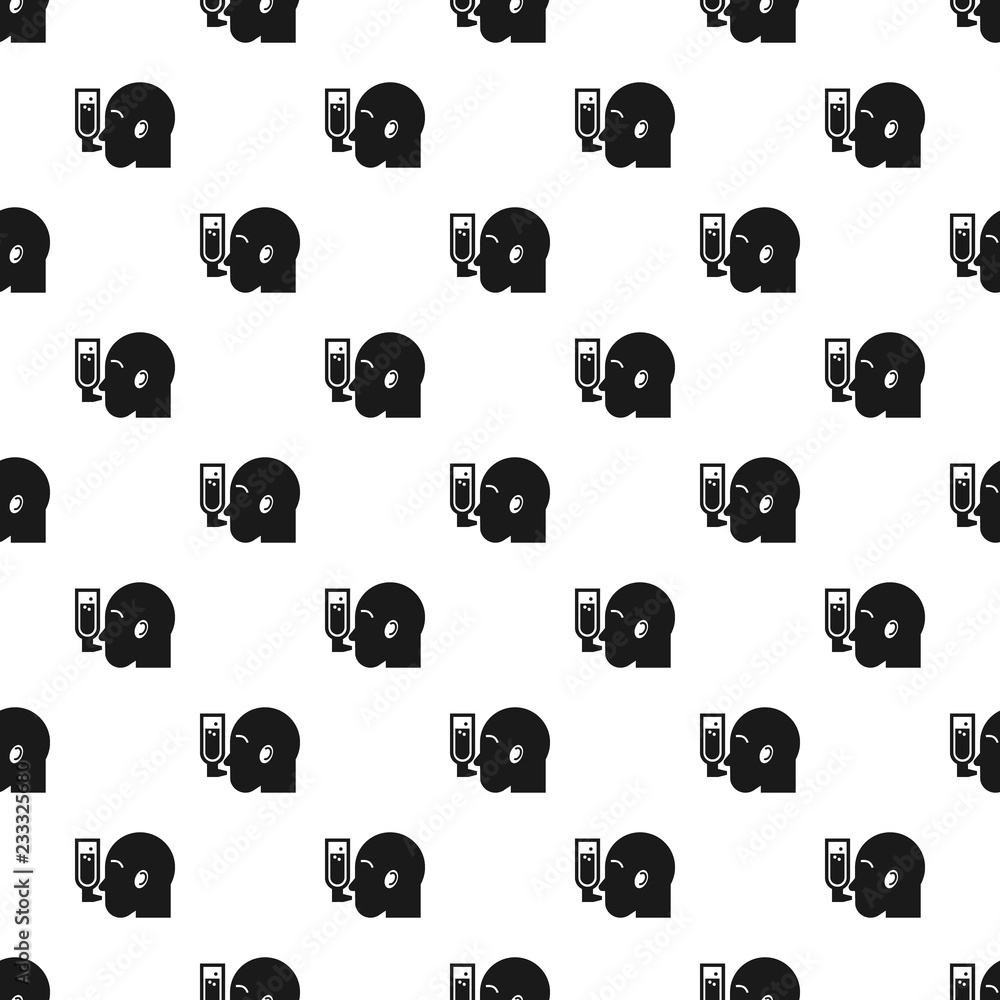 Aufkleber man head pattern seamless vector repeat for any web design