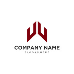 W Initial logo template vector