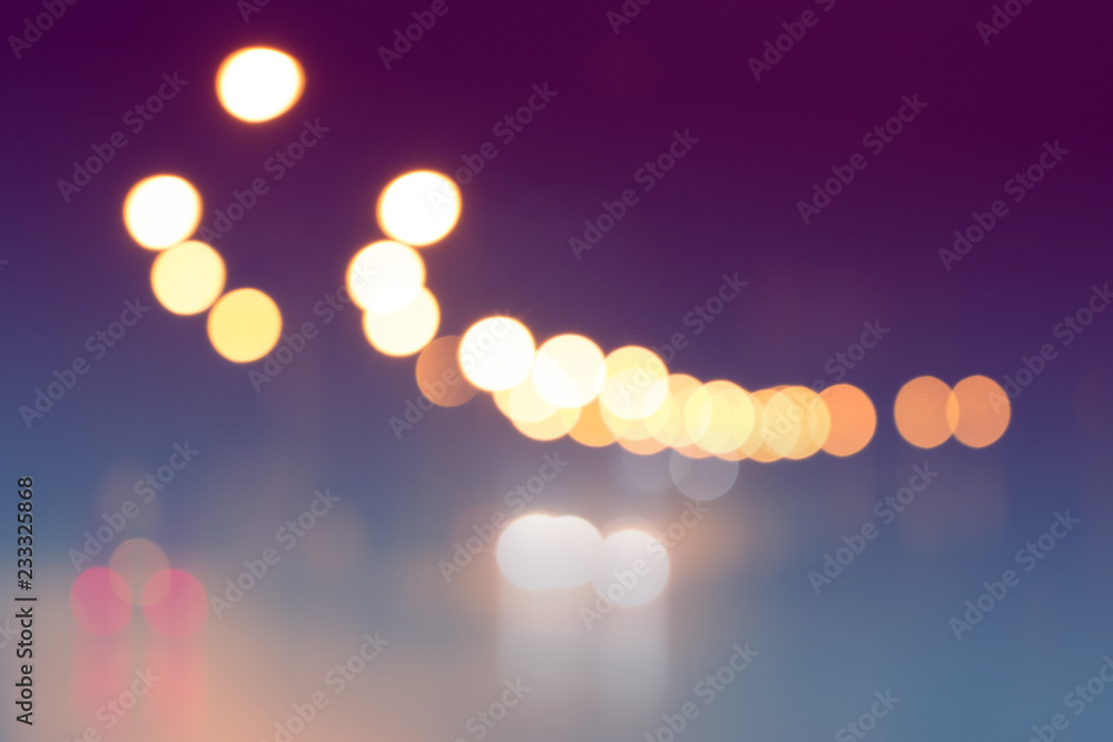 Wall mural blurred light with bokeh abstract background