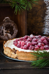 Cranberry meringue with cream cheese for the New Year's table