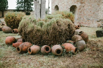 Ikalto Monastery, Georgia. Jugs for wine
