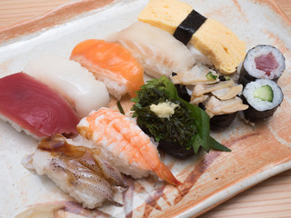 Japanese hand-held sushi