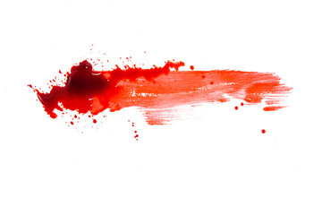 blood or paint splatters isolated on white background,graphic resources,halloween concept - obrazy, fototapety, plakaty