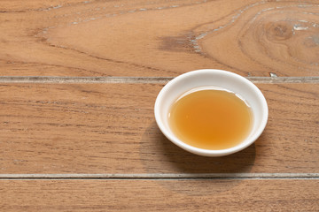 Fish sauce on a cup