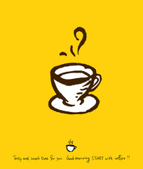 카페 포스터 / 손으로 그린 커피 그림