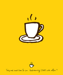 카페 포스터 / 손으로 그린 커피 그림