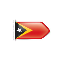 east timor flag, vector illustration on a white background