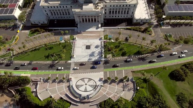 Great Aerial shot from El Capitolio and then moving towards ocean in Puerto Rico