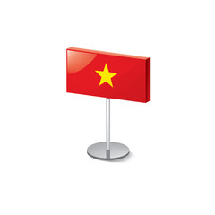 Vietnam flag, vector illustration on a white background
