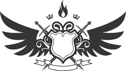 Escudo con espadas