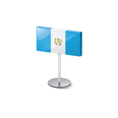 Guatemala flag, vector illustration on a white background