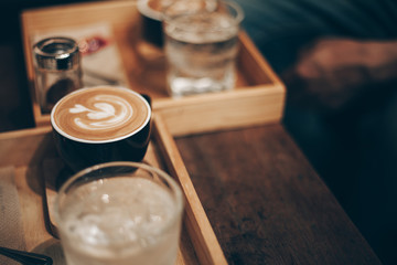 Coffee on a wooden table