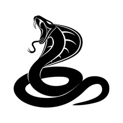 Obraz premium Znak węża Kobra na białym tle.