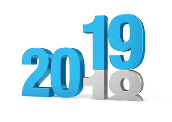 New Year 2019 Concept Isolated