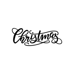 Christmas lettering vector