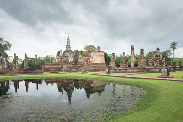 Sukhothai Historical Park, Unesco world heritage. of Thailand .