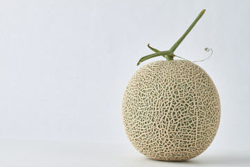 fresh melon on white background.