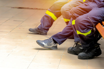 Firefighter, fireman. Emergency safety. Take a break from heavy work.