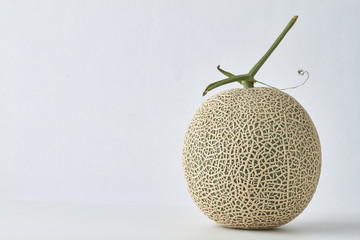 fresh melon on white background.