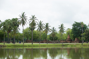 Obraz premium Sukhothai Historical Park, Unesco world heritage. of Thailand .