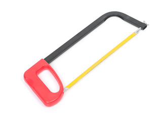Hacksaw with red handle