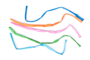 Group of not inflated balloons