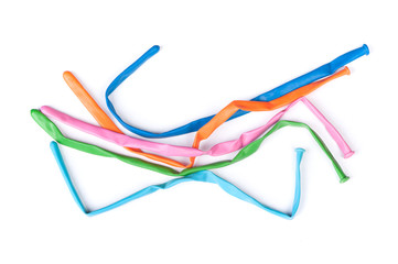 Group of not inflated balloons