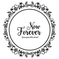 Ornament concept with floral for now forever card