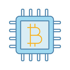 CPU mining color icon