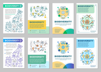 Fototapeta na wymiar Biodiversity brochure template layout
