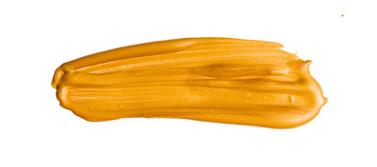 Golden christmas brush stroke paint over isolated background