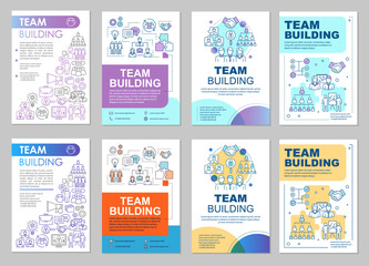Team building brochure template layout