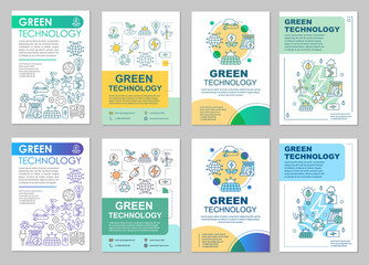 Fototapeta na wymiar Green technology brochure layout