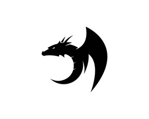 dragon logo vector icon illustration design